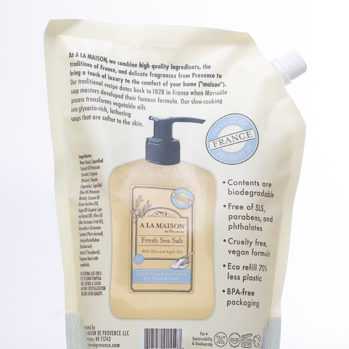 A La Maison Fresh Sea Salt Liquid Soap Refill Pouch 1L