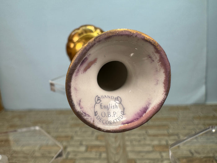 Artisan Rachel Mundy Handmade Porcelain Gold Jardiniere Planter UK