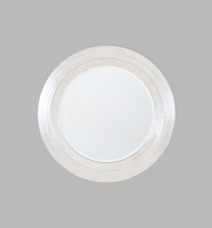 Concentric Silver Circular Mirror