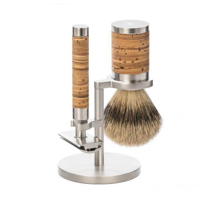 Muhle | R95 ROCCA 3-Piece Shaving Set, Birch Bark Handle