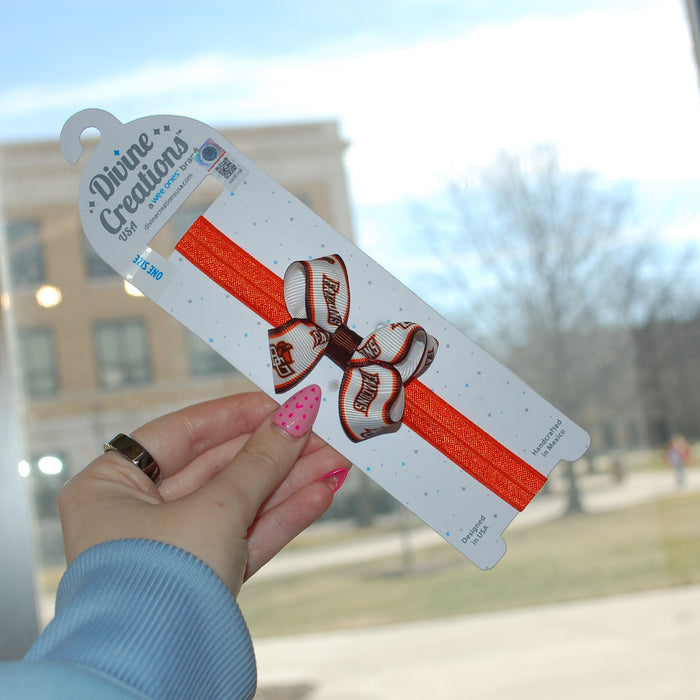 Wee One's BGSU Mini Hair Bow 5/8" Babyband