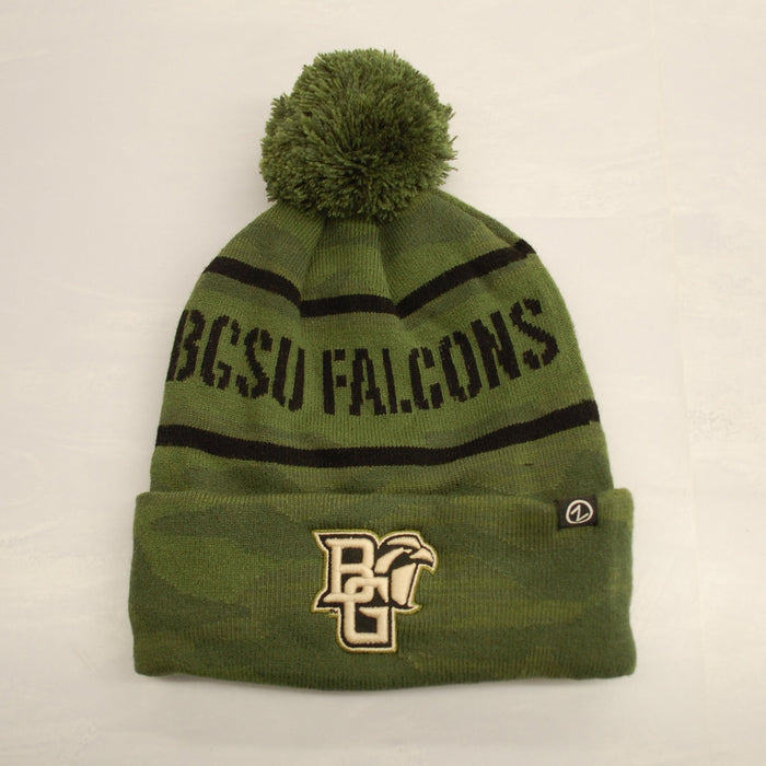 Zephyr BGSU Falcons Trooper OHT Olive Knit Hat