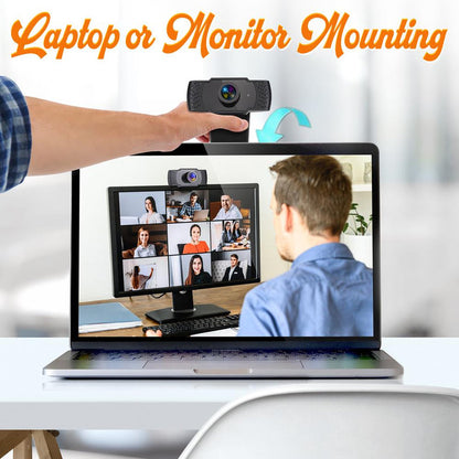 1080P HD Webcam with Mic - Smooth Video, USB Plug & Play, Wide Angle
