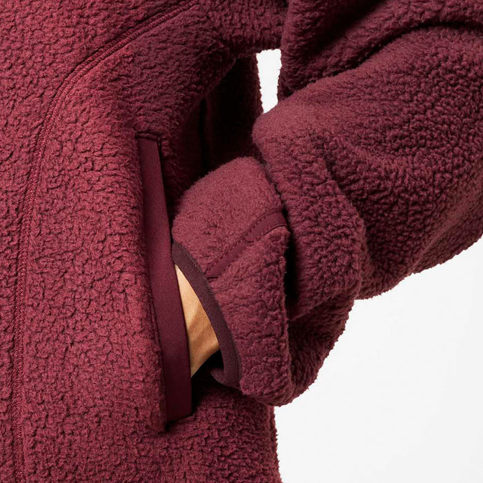 1/4 Zip Borg Fleece | Burgundy