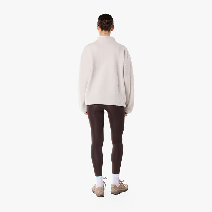1/4 Zip Borg Fleece | Off White