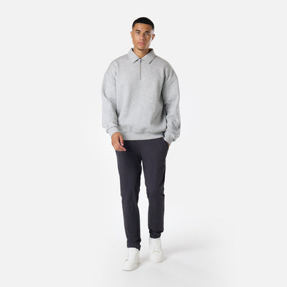 1/4 Zip Core Collar Fleece | Grey Marl