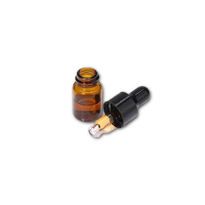 2 ml Amber Glass Vials w/ Black Droppers (Pack of 5) at Your Oil Tools