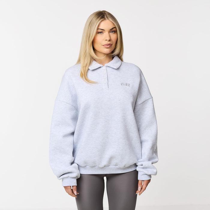 2-Pack Collegiate Button Up Sweatshirt | Grey Marl/Burgundy