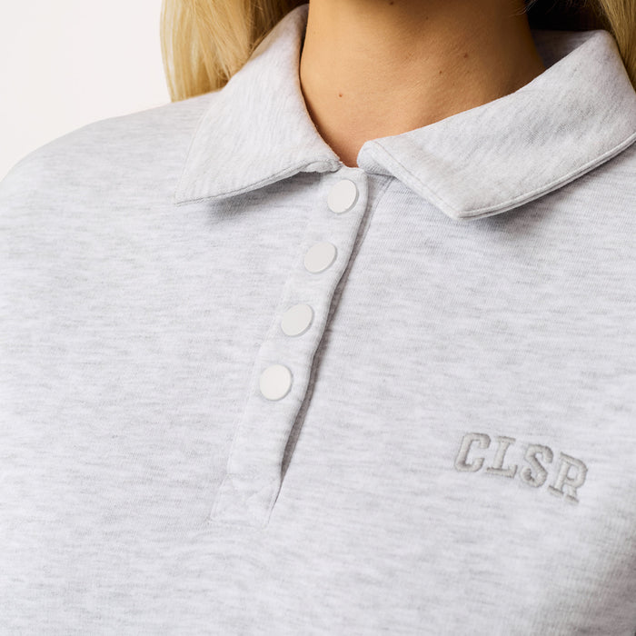 2-Pack Collegiate Button Up Sweatshirt | Grey Marl/Burgundy