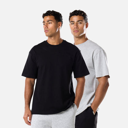 2-Pack Core Relaxed Fit T-Shirt | Black/Grey