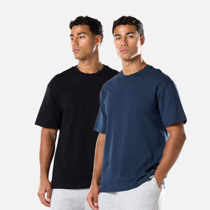2-Pack Core Relaxed Fit T-Shirt | Black/Navy