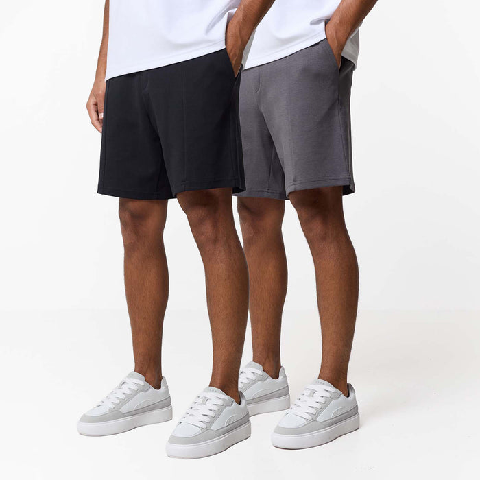 2-Pack Interlock Smart Shorts | Black/Dark Grey