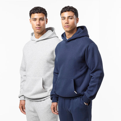 2-Pack Relaxed Fit Hoodie | Grey Marl/Navy