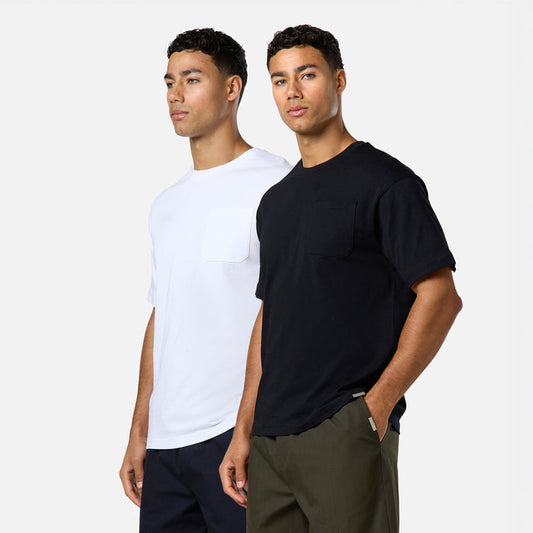 2-Pack Smart Pocket T-Shirt | White/Black