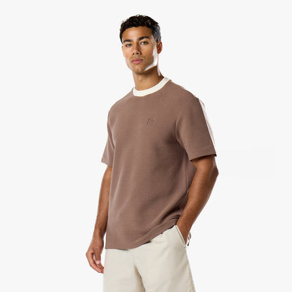 2-Pack Textured Icon T-Shirt | Ecru/Warm Brown