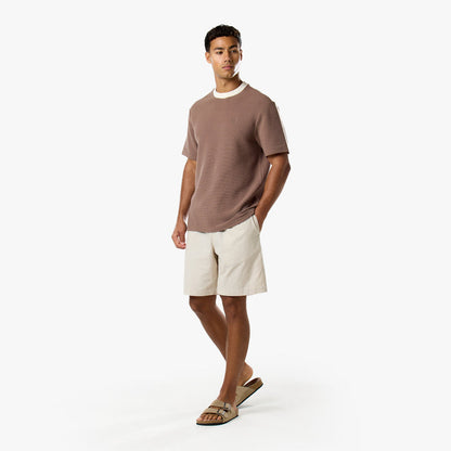 2-Pack Textured Icon T-Shirt | Ecru/Warm Brown