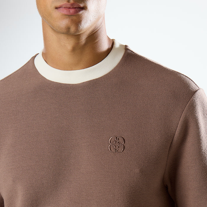 2-Pack Textured Icon T-Shirt | Ecru/Warm Brown