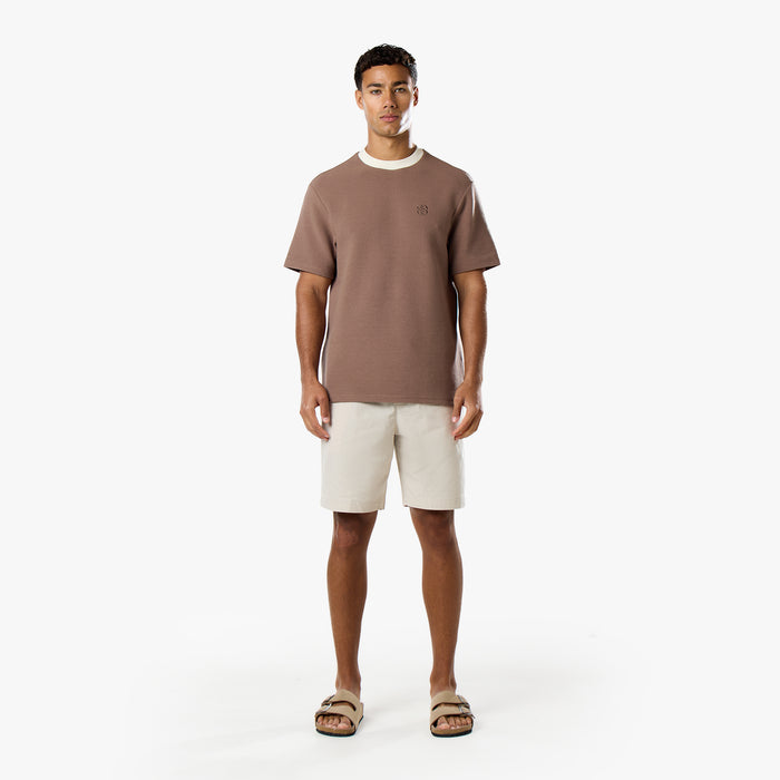 2-Pack Textured Icon T-Shirt | Ecru/Warm Brown