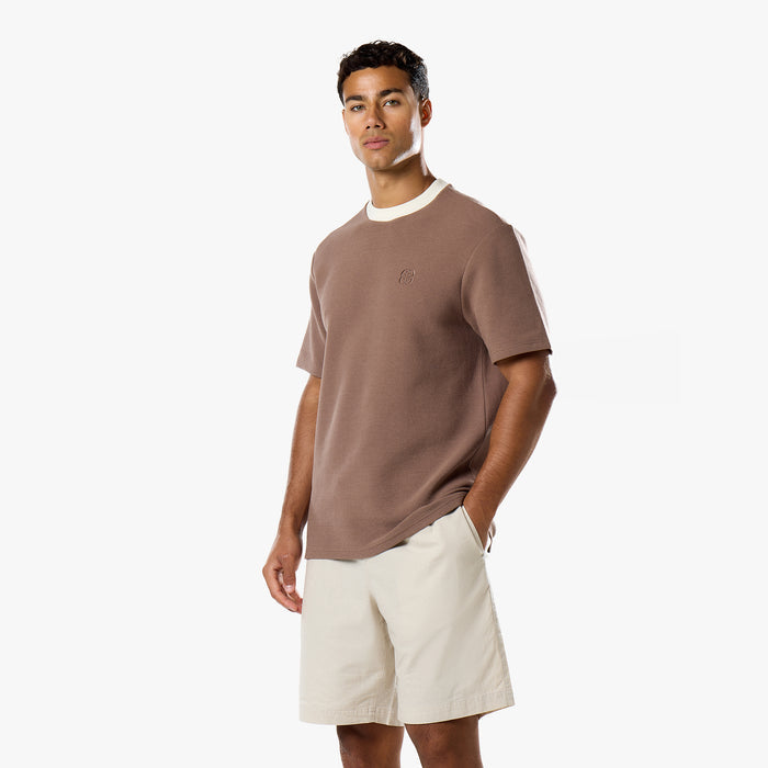 2-Pack Textured Icon T-Shirt | Ecru/Warm Brown