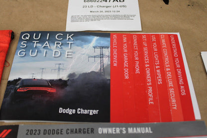 2023 Daytona Charger Scat Pack Owners Operators Manual Guide Paperback w/ Cover