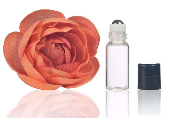 3 ml Clear Glass Vials w/ Stainless Steel Rollers & Black Caps (Pack of 5) at Your Oil Tools