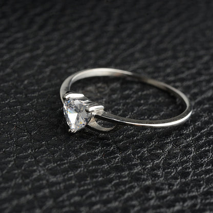 316Steel Standard 5A Zircon Women's Ring Engagement