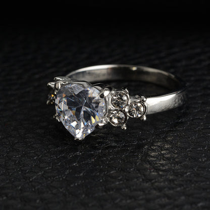 316Steel Standard 5A Zircon Women's Ring Engagement