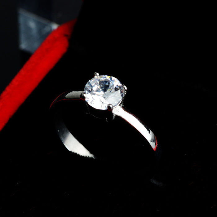 316Steel Standard 5A Zircon Women's Ring Engagement
