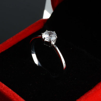 316Steel Standard 5A Zircon Women's Ring Engagement