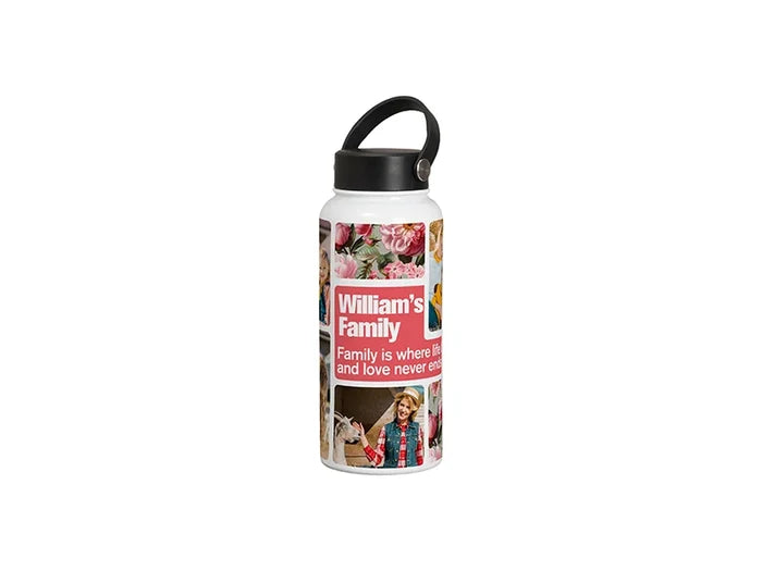32oz Sublimation Water Bottle Flask (White)