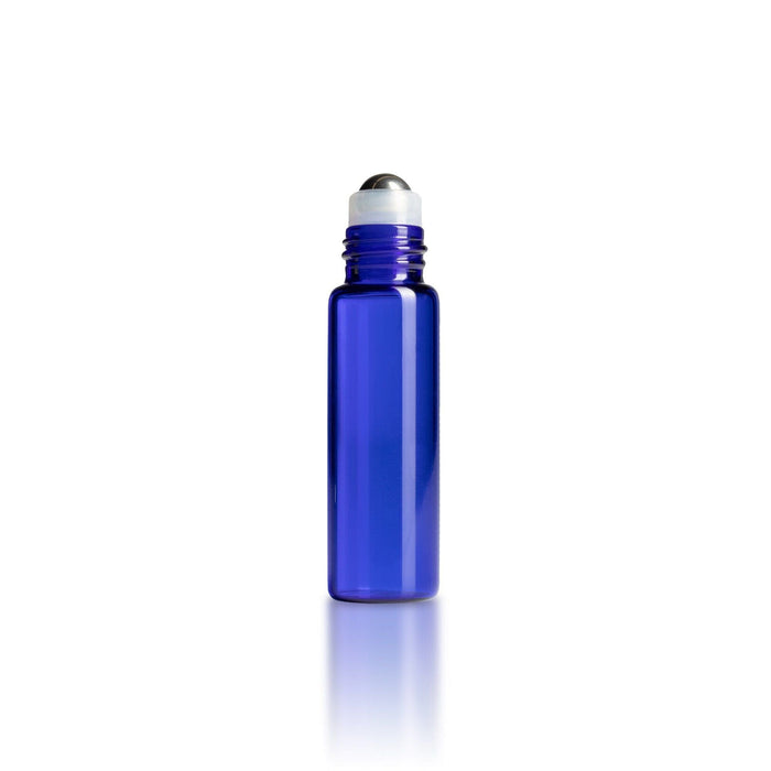 5 ml Blue Glass Vials w/ Stainless Rollers & Black Caps (Pack of 5) at Your Oil Tools