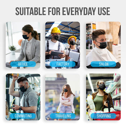 50 Pcs Disposable Face Masks 3-Layer Breathable Non-Woven Fabric