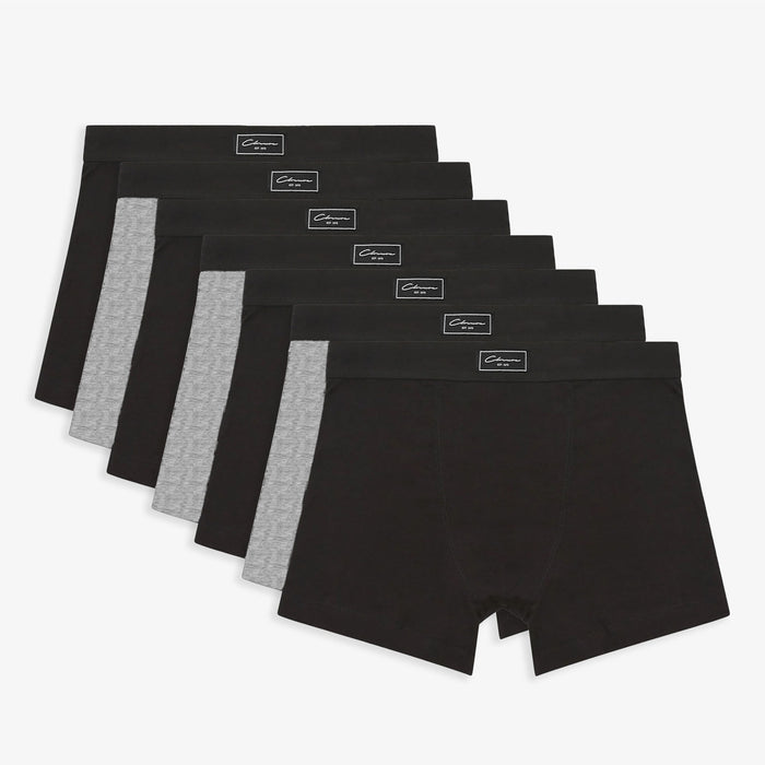 7-Pack Classic Boxer Briefs | Black/Grey