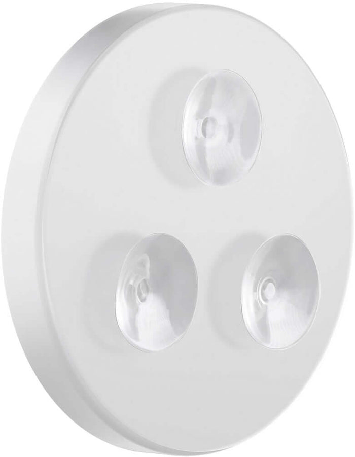 7x Triple LED Suction Cup Mirror Matte White or Matte Black - SMEDBO