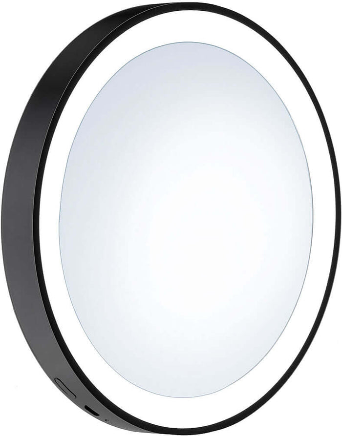 7x Triple LED Suction Cup Mirror Matte White or Matte Black - SMEDBO
