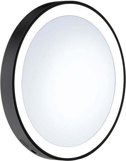 7x Triple LED Suction Cup Mirror Matte White or Matte Black - SMEDBO