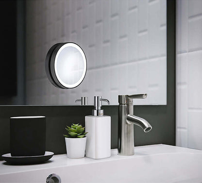 7x Triple LED Suction Cup Mirror Matte White or Matte Black - SMEDBO