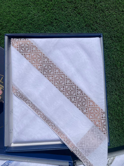 Bronze Metallic Keffiyeh 54" - 100% Cotton Scarf