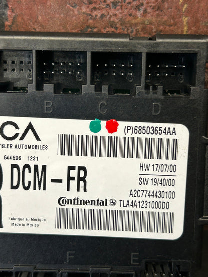 2020-2021 Dodge Challenger Front Passenger RH Door Control Module 68503654AA OEM