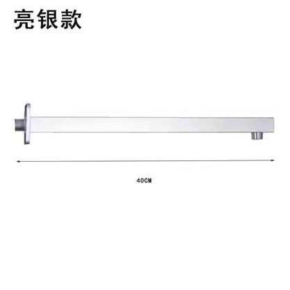 Shower Rose - Wall Mount Arm Square Chrom/Black