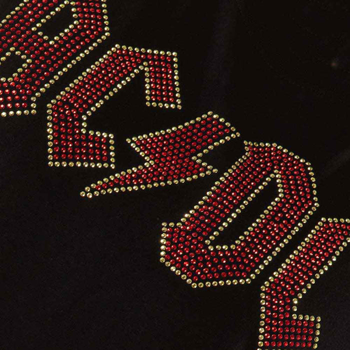 AC/DC - FULL COLOUR LOGO - Ladies T-Shirt Black (Embellished)