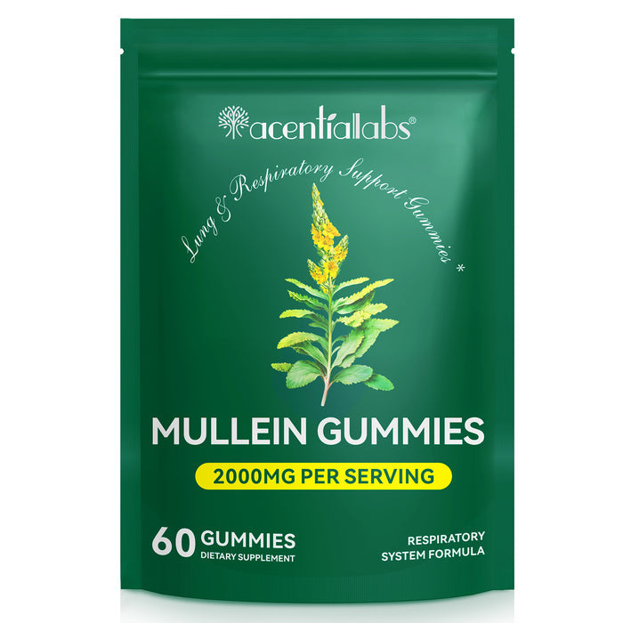acentiallabs MULLEIN GUMMIES 2000MG PER SERVING 60 GUMMIES Bagged Gummies