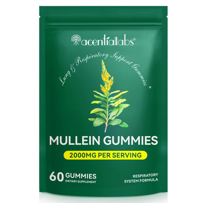 acentiallabs MULLEIN GUMMIES 2000MG PER SERVING 60 GUMMIES Bagged Gummies