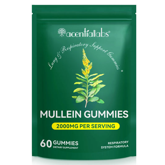 acentiallabs MULLEIN GUMMIES 2000MG PER SERVING 60 GUMMIES Bagged Gummies
