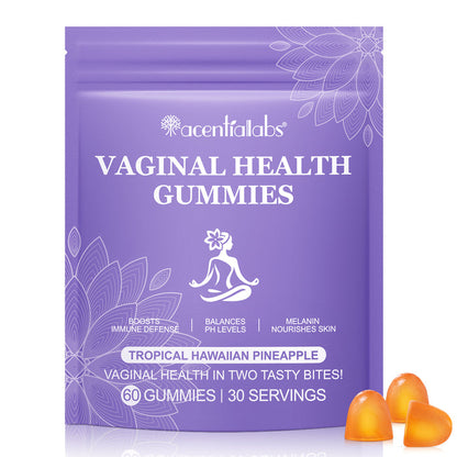 acentiallabs VAGINAL HEALTH GUMMIES TROPICAL HAWAIIAN PINEAPPLE 60 GUMMIES Bagged Gummies