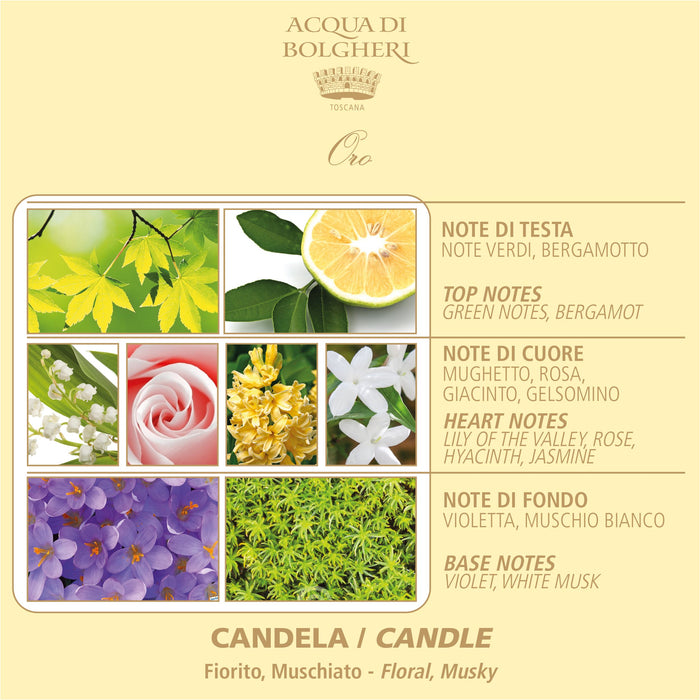 ACQUA DI BOLGHERI Oro Soy Wax Perfumed Candle - EMPORIO ITALIANO