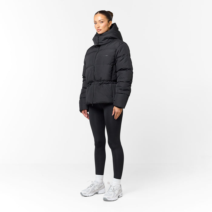 Adjustable Waist Puffer | Black