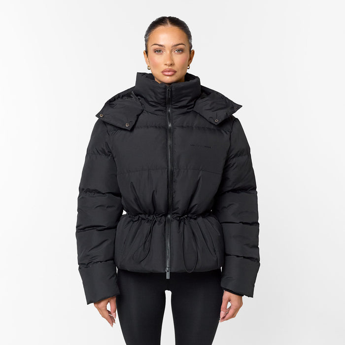 Adjustable Waist Puffer | Black