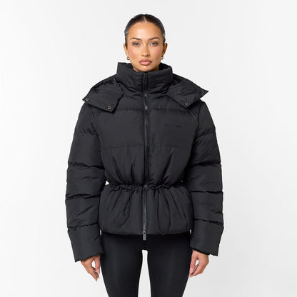Adjustable Waist Puffer | Black