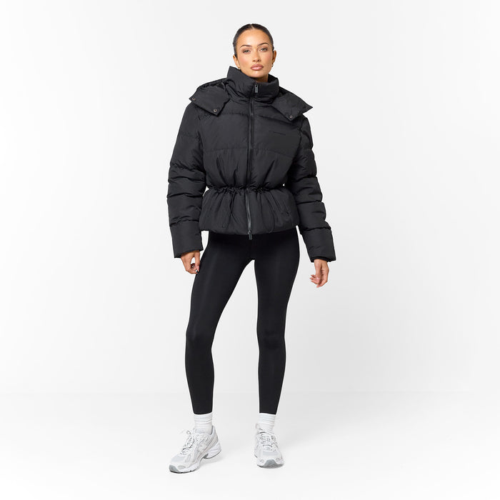 Adjustable Waist Puffer | Black